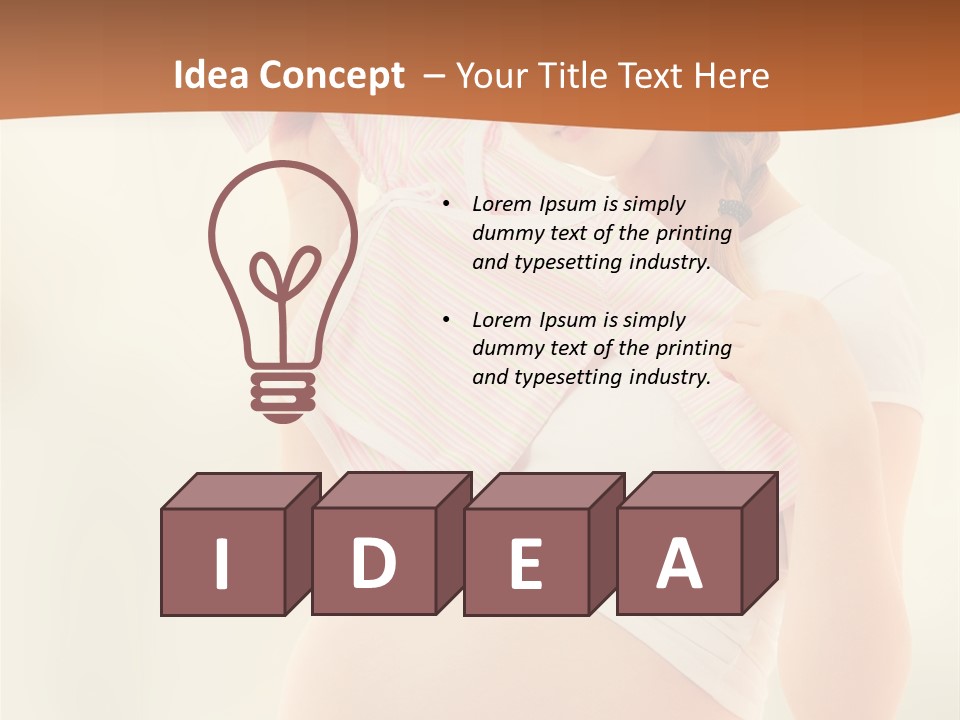 Expectant Shoppingpregnant Woman Waiting For A Desired Baby Pregnancy PowerPoint Template