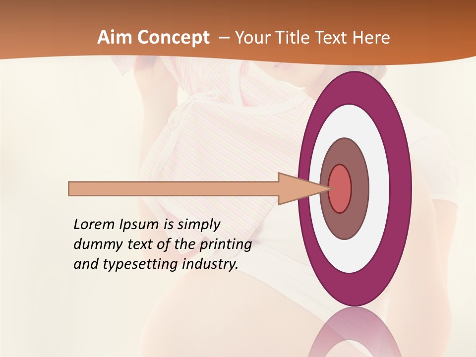 Expectant Shoppingpregnant Woman Waiting For A Desired Baby Pregnancy PowerPoint Template