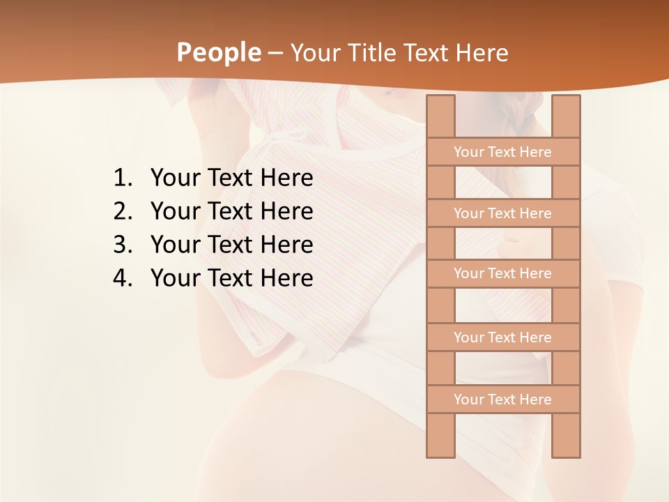 Expectant Shoppingpregnant Woman Waiting For A Desired Baby Pregnancy PowerPoint Template