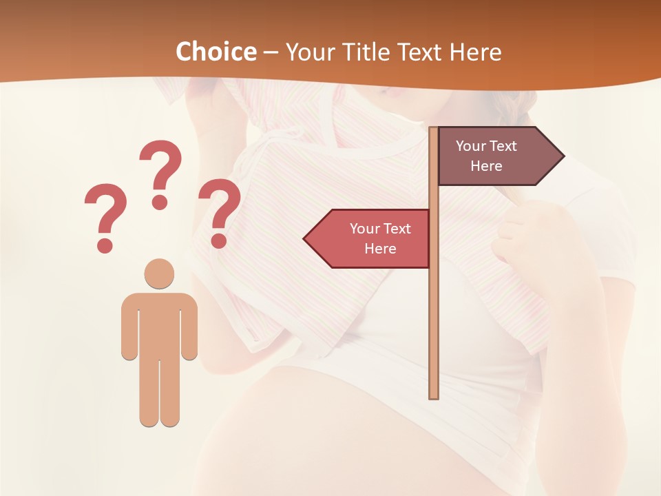 Expectant Shoppingpregnant Woman Waiting For A Desired Baby Pregnancy PowerPoint Template