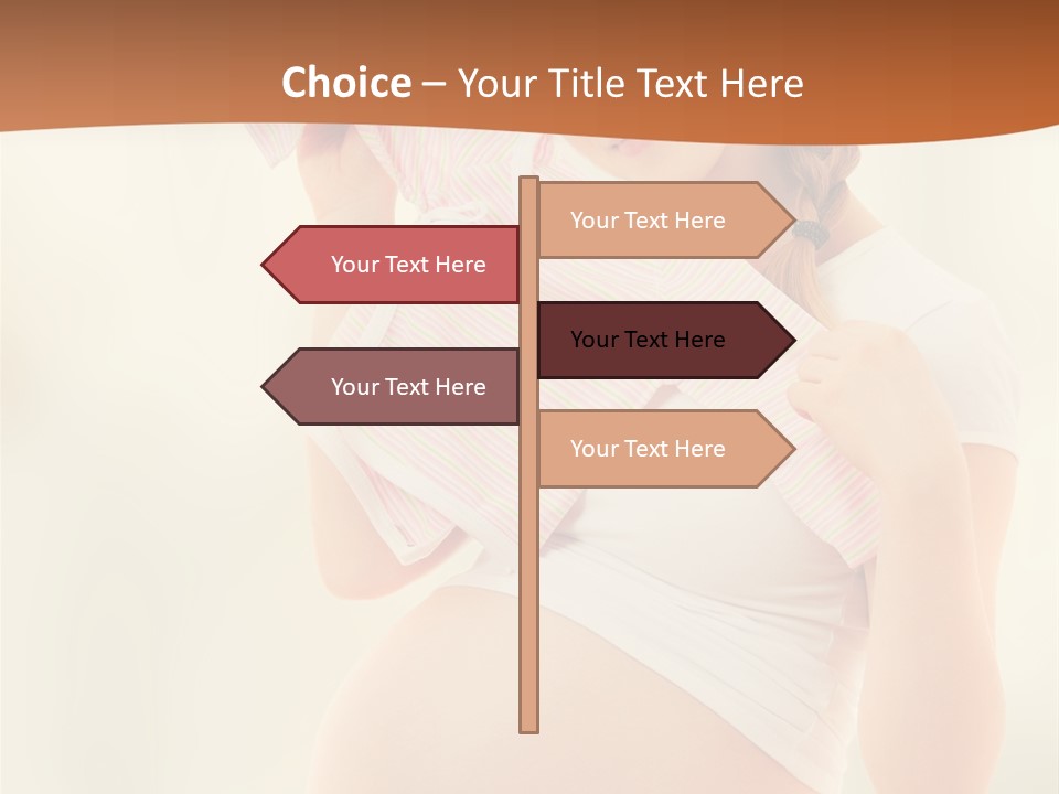 Expectant Shoppingpregnant Woman Waiting For A Desired Baby Pregnancy PowerPoint Template