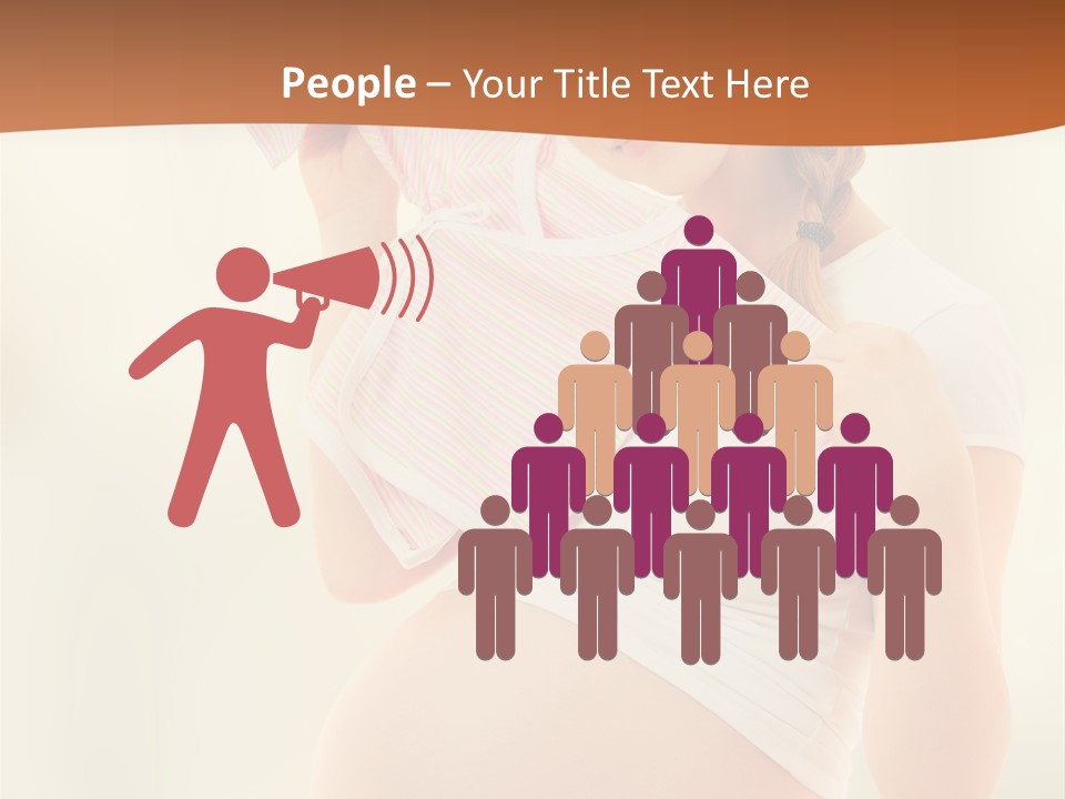 Expectant Shoppingpregnant Woman Waiting For A Desired Baby Pregnancy PowerPoint Template