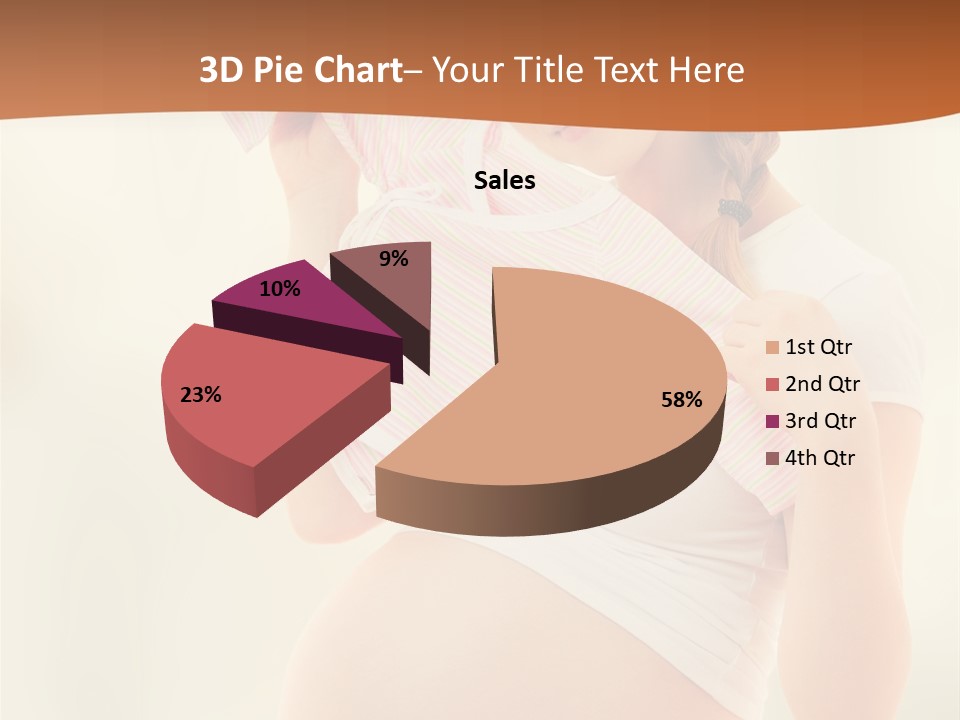 Expectant Shoppingpregnant Woman Waiting For A Desired Baby Pregnancy PowerPoint Template
