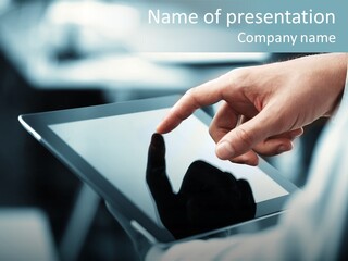 Adult Showing Object PowerPoint Template