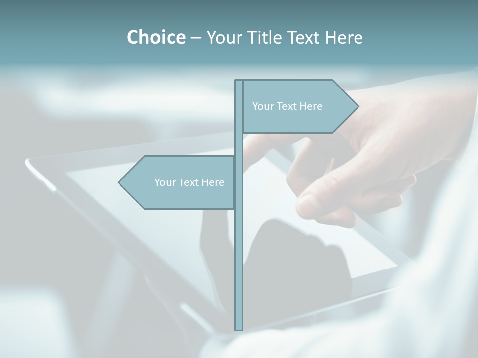 Adult Showing Object PowerPoint Template