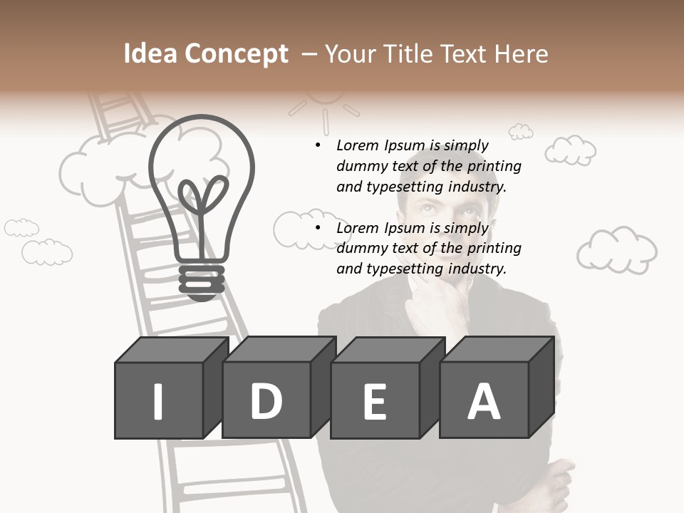 Businessman Research Concept PowerPoint Template