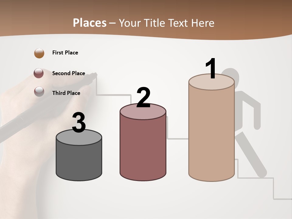 Caucasian Abstract Pencil PowerPoint Template