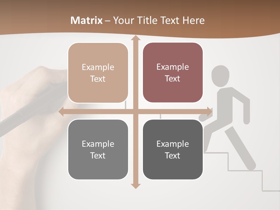 Caucasian Abstract Pencil PowerPoint Template