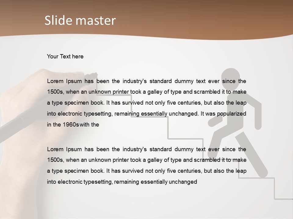 Caucasian Abstract Pencil PowerPoint Template