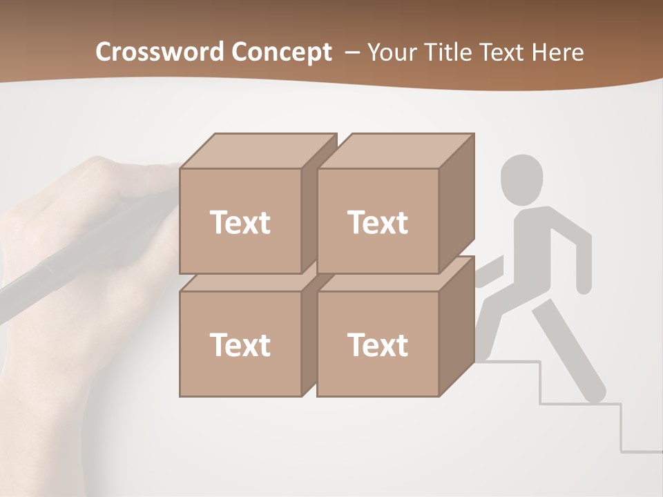 Caucasian Abstract Pencil PowerPoint Template