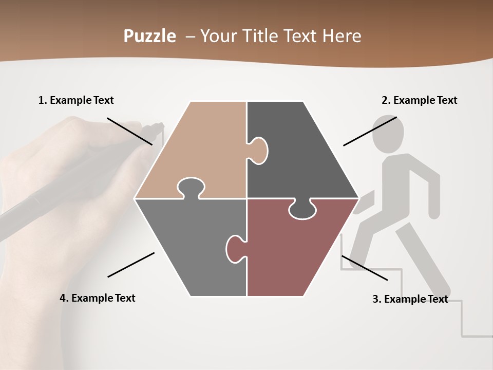 Caucasian Abstract Pencil PowerPoint Template