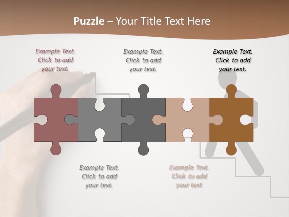 Caucasian Abstract Pencil PowerPoint Template