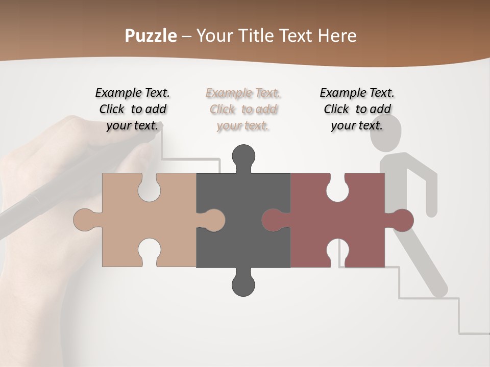 Caucasian Abstract Pencil PowerPoint Template