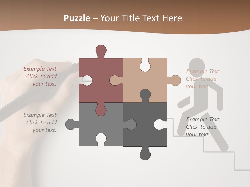 Caucasian Abstract Pencil PowerPoint Template