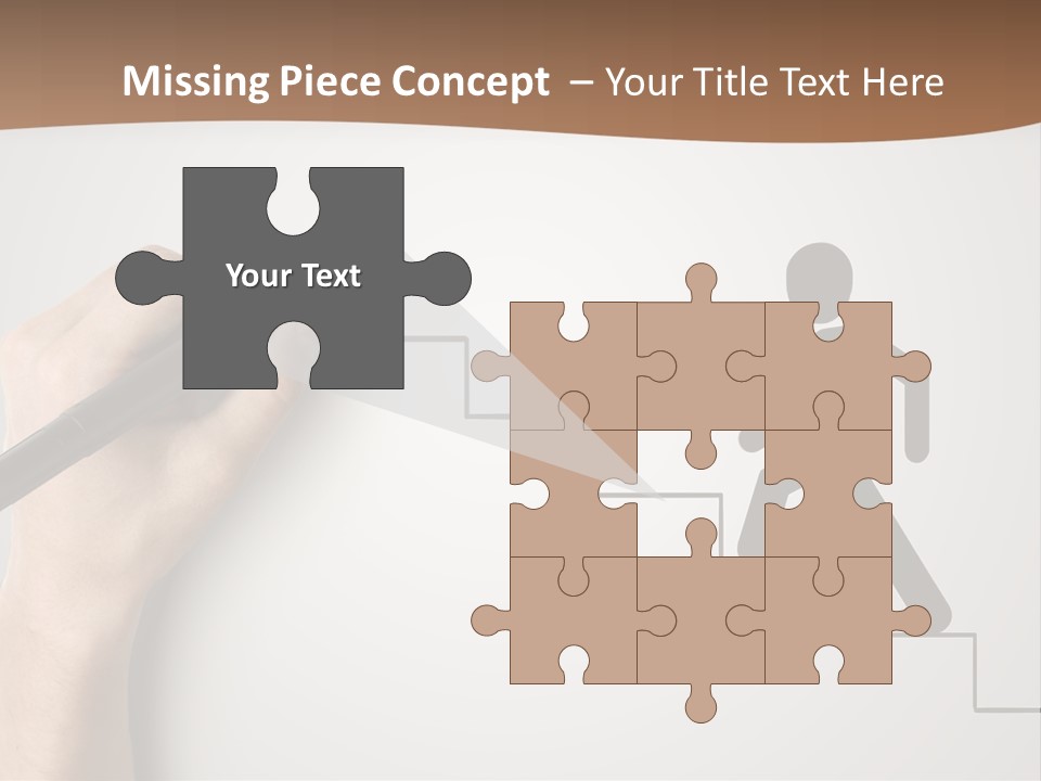 Caucasian Abstract Pencil PowerPoint Template