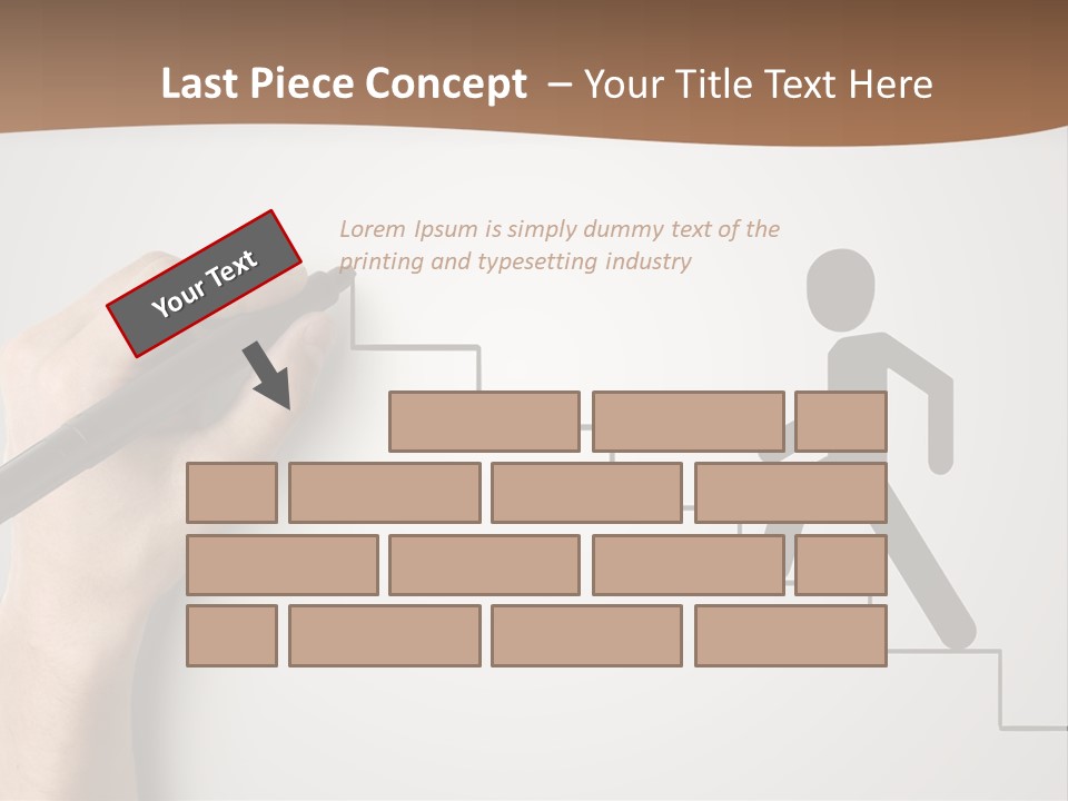 Caucasian Abstract Pencil PowerPoint Template