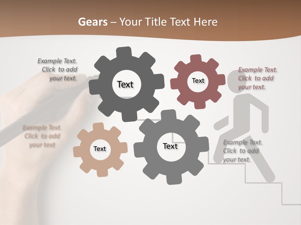 Caucasian Abstract Pencil PowerPoint Template