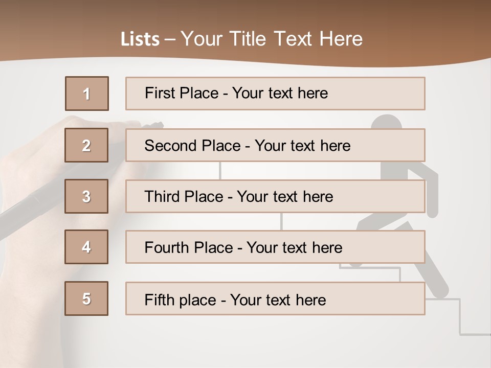 Caucasian Abstract Pencil PowerPoint Template