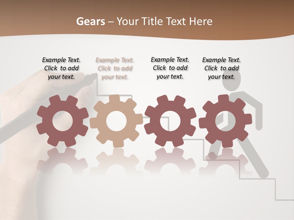 Caucasian Abstract Pencil PowerPoint Template