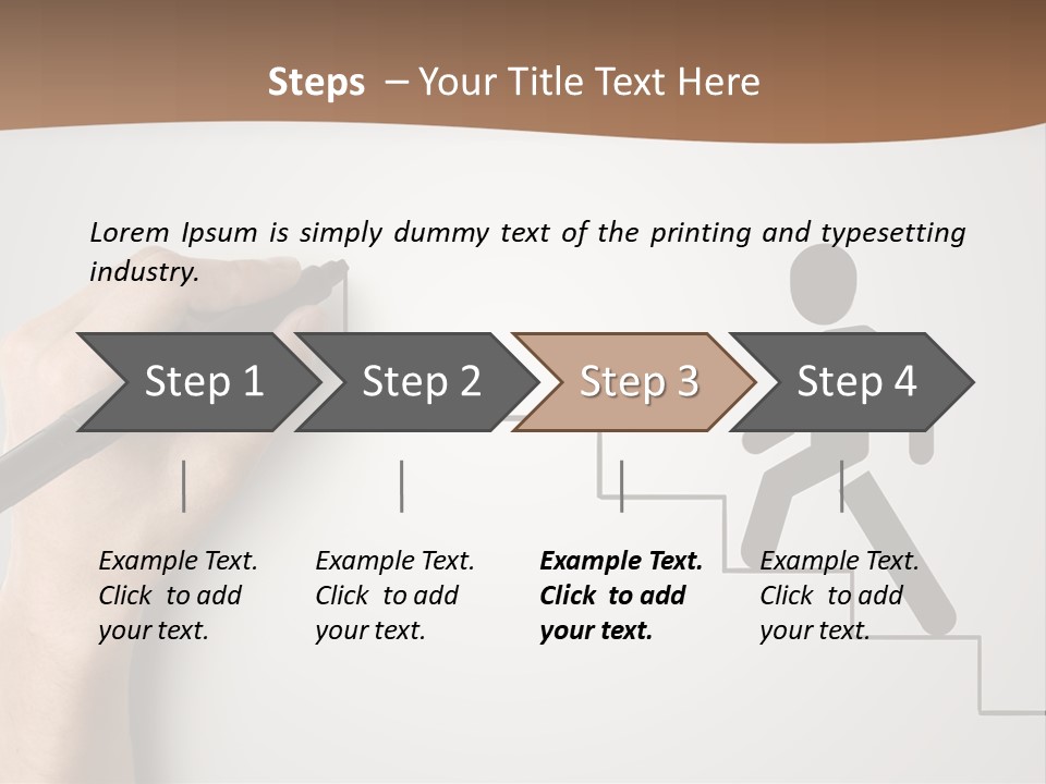 Caucasian Abstract Pencil PowerPoint Template
