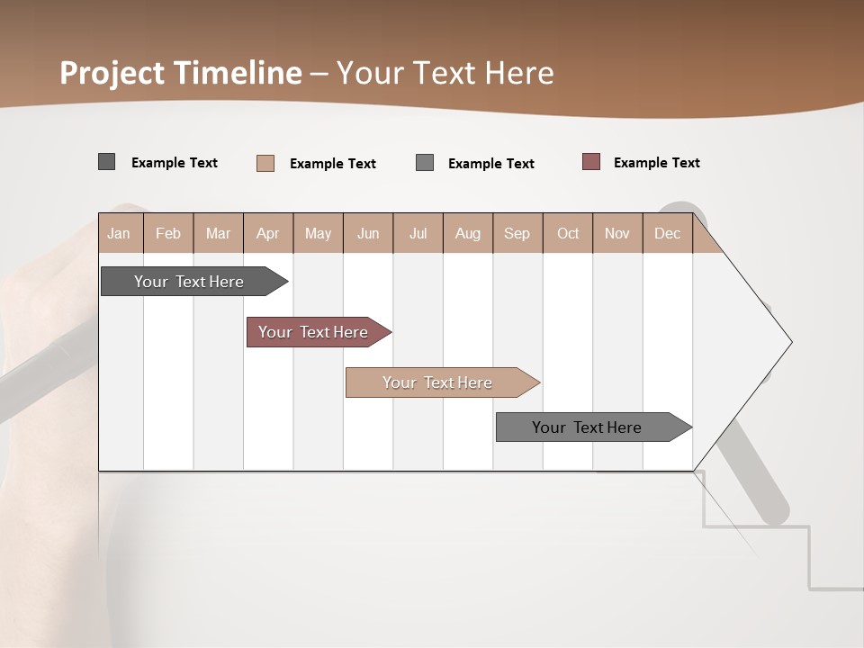 Caucasian Abstract Pencil PowerPoint Template