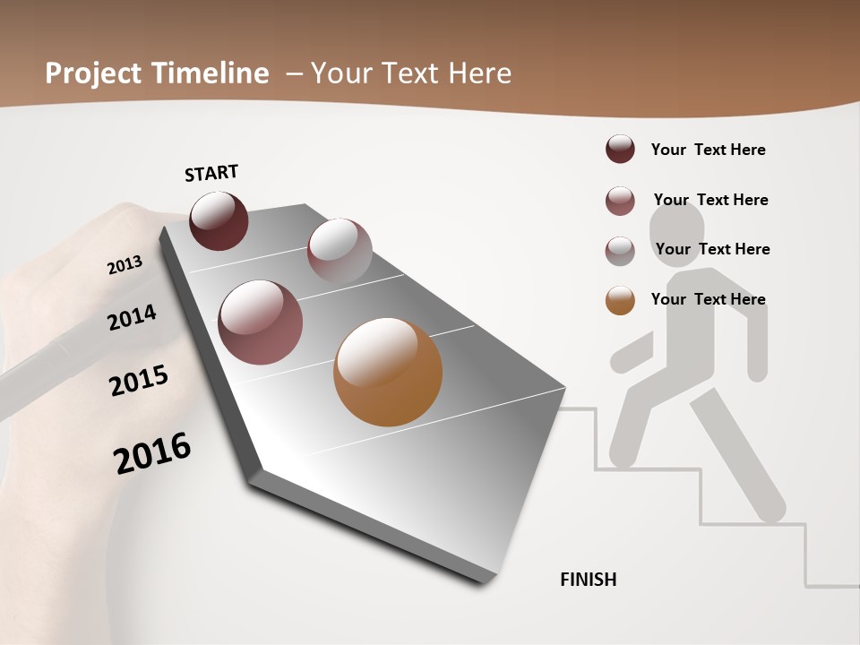 Caucasian Abstract Pencil PowerPoint Template