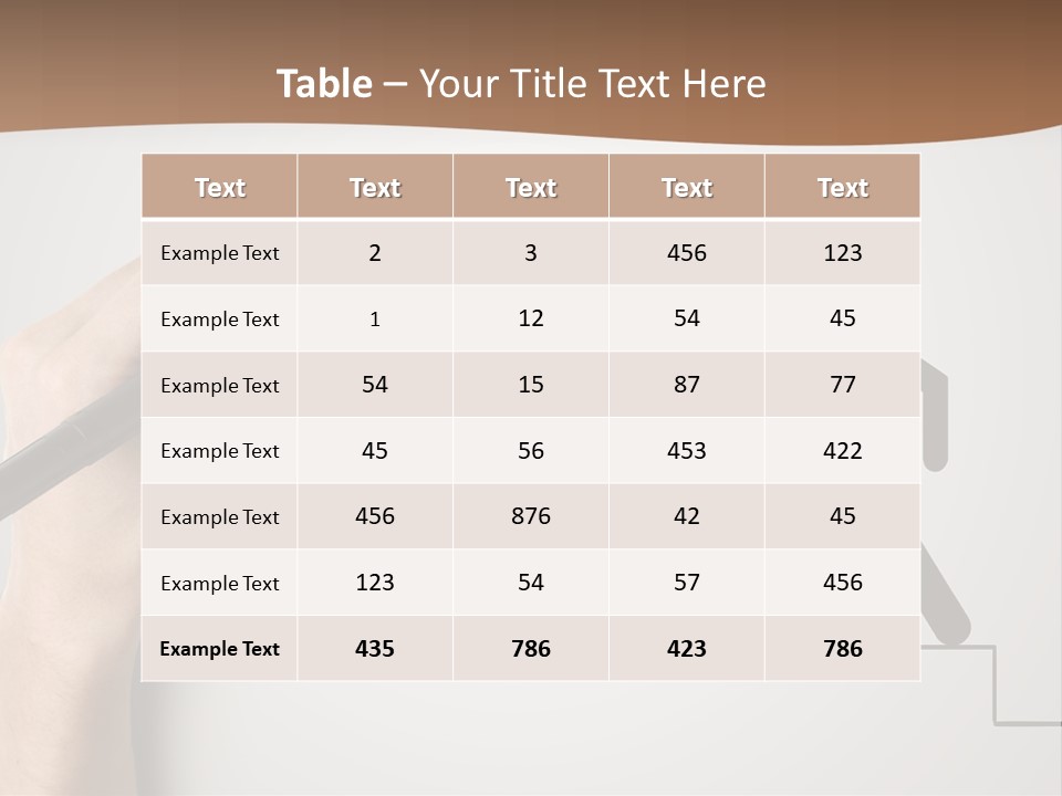Caucasian Abstract Pencil PowerPoint Template