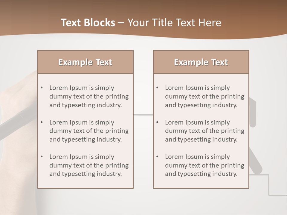 Caucasian Abstract Pencil PowerPoint Template