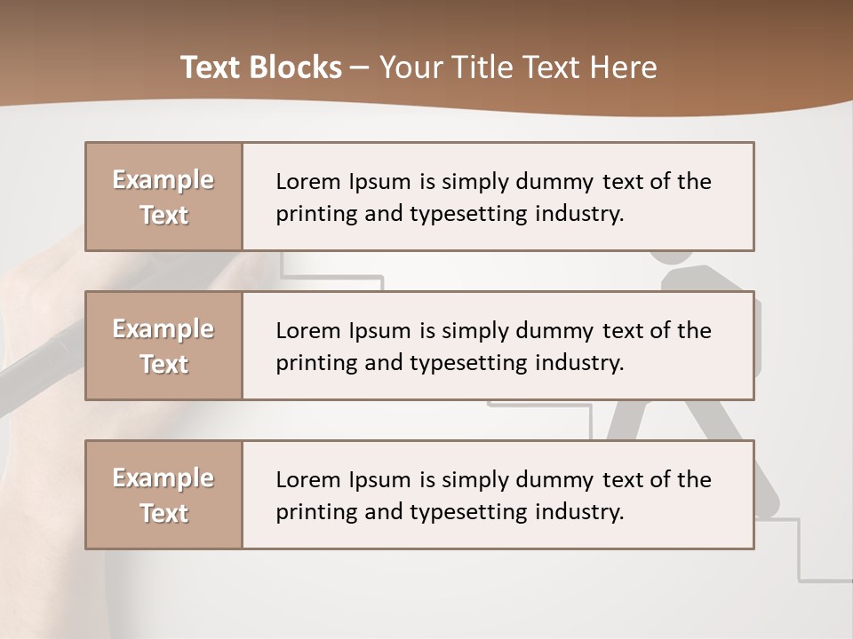 Caucasian Abstract Pencil PowerPoint Template