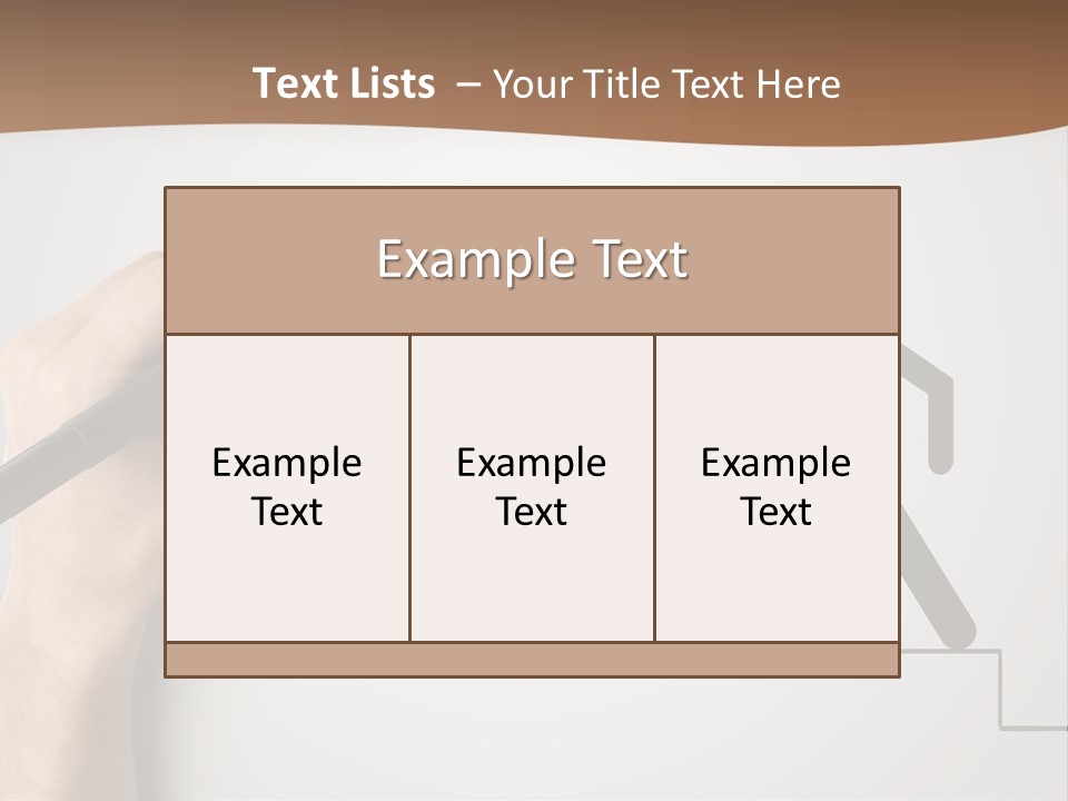 Caucasian Abstract Pencil PowerPoint Template