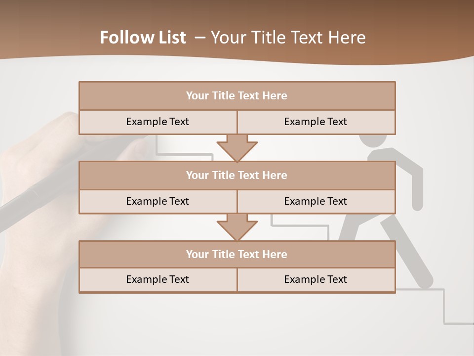 Caucasian Abstract Pencil PowerPoint Template