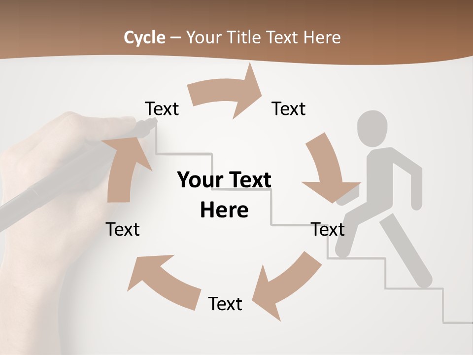 Caucasian Abstract Pencil PowerPoint Template