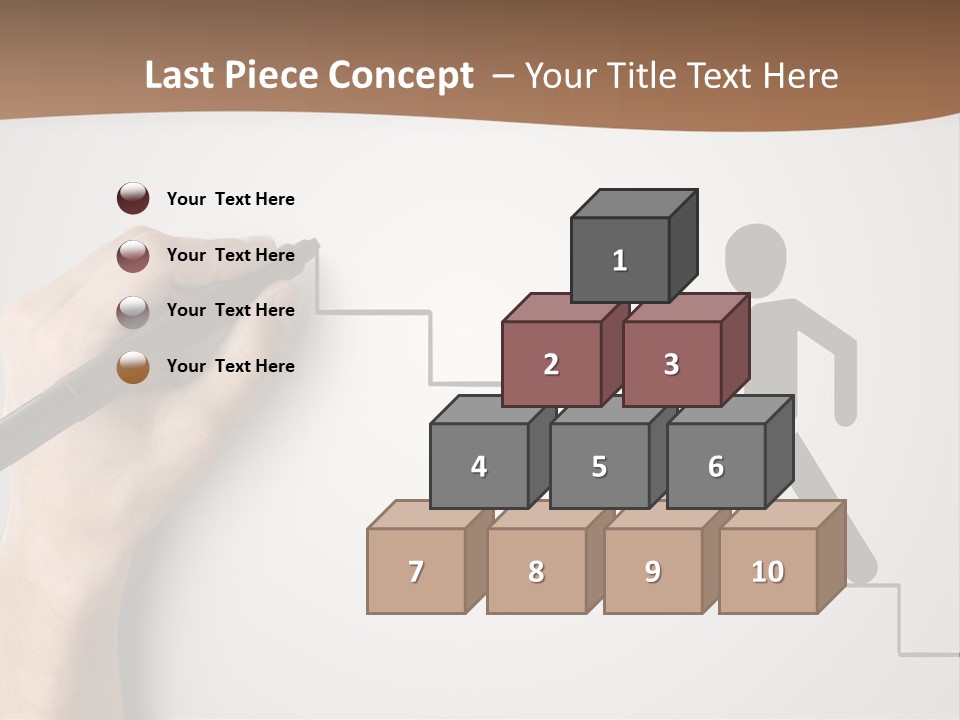 Caucasian Abstract Pencil PowerPoint Template