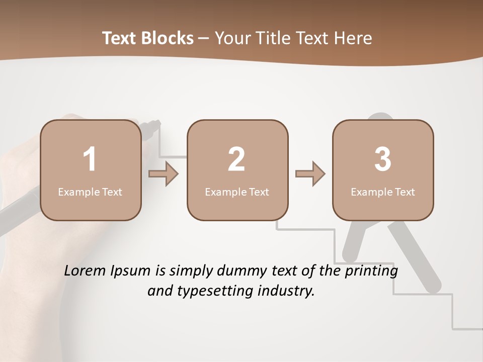 Caucasian Abstract Pencil PowerPoint Template