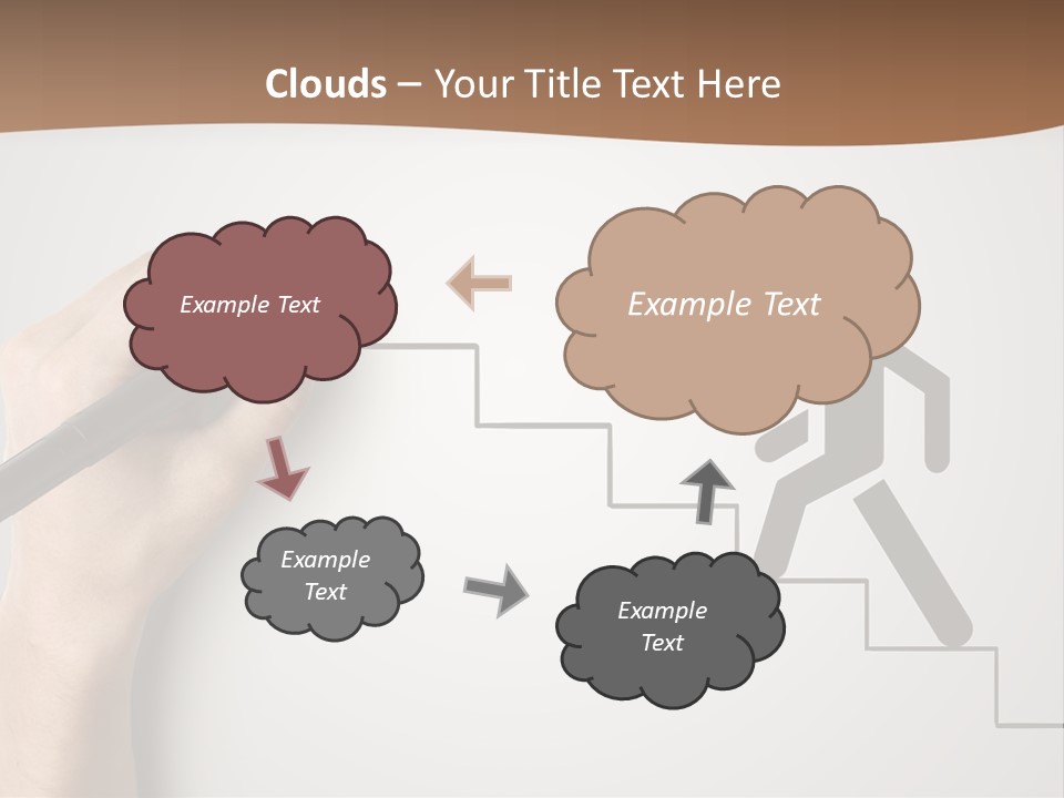 Caucasian Abstract Pencil PowerPoint Template