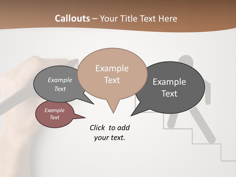 Caucasian Abstract Pencil PowerPoint Template