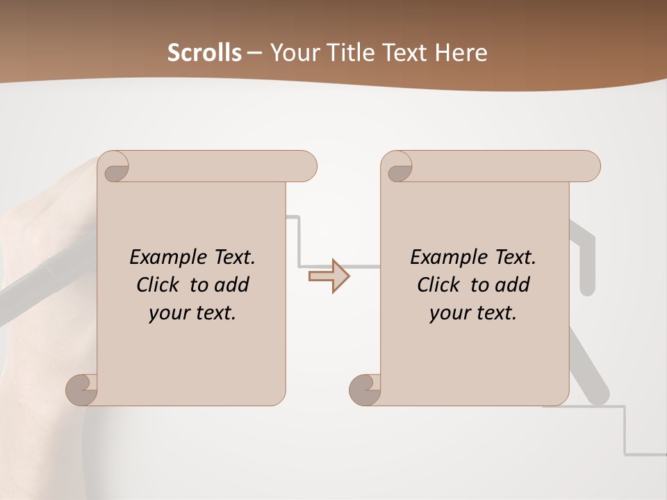Caucasian Abstract Pencil PowerPoint Template