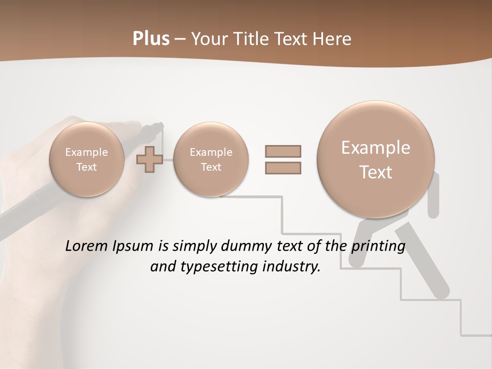 Caucasian Abstract Pencil PowerPoint Template