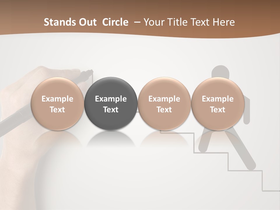 Caucasian Abstract Pencil PowerPoint Template