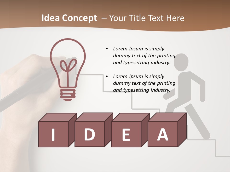 Caucasian Abstract Pencil PowerPoint Template