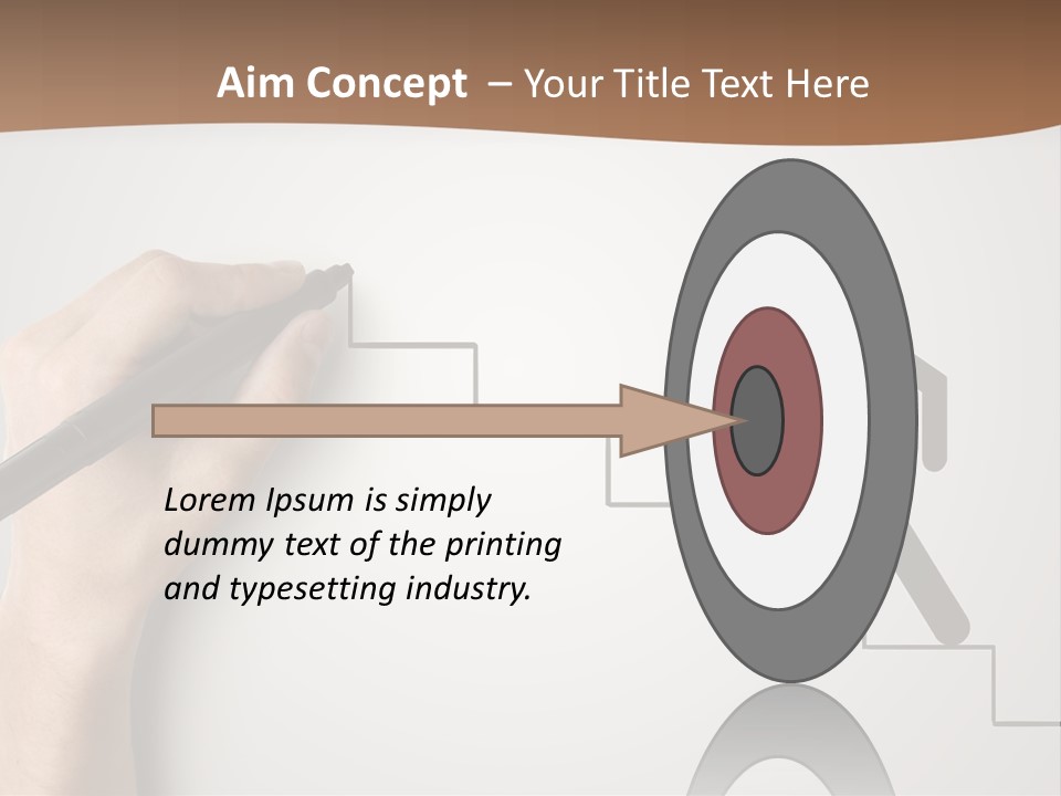 Caucasian Abstract Pencil PowerPoint Template