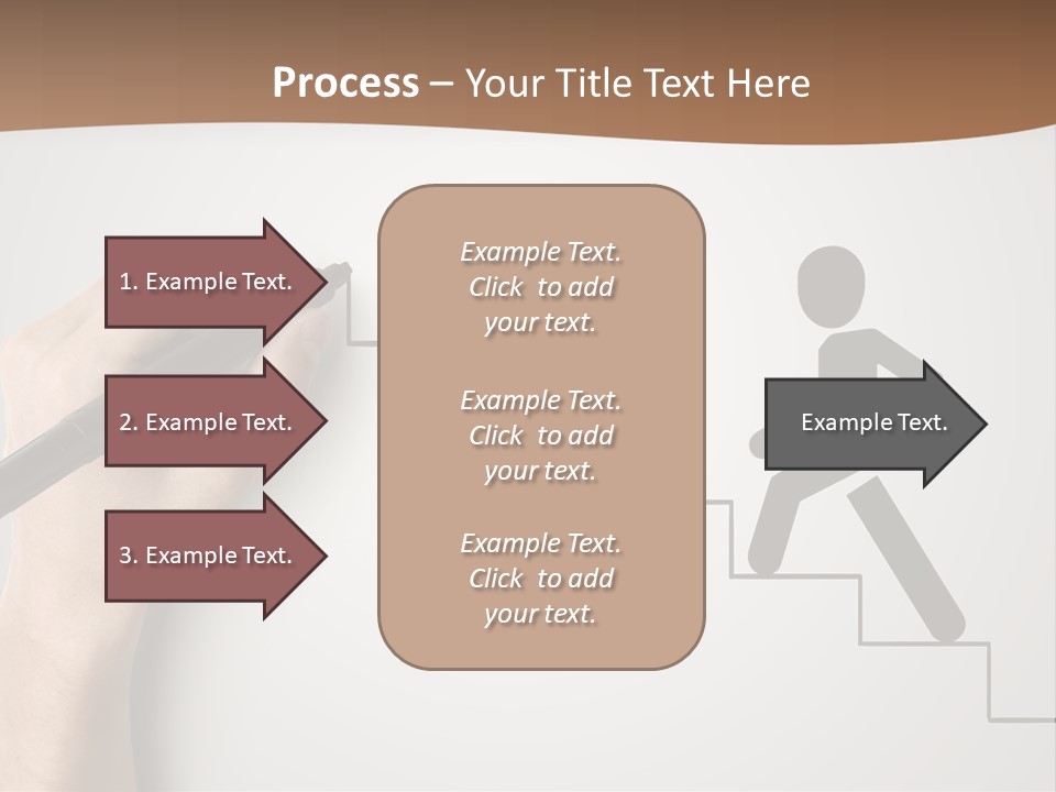 Caucasian Abstract Pencil PowerPoint Template