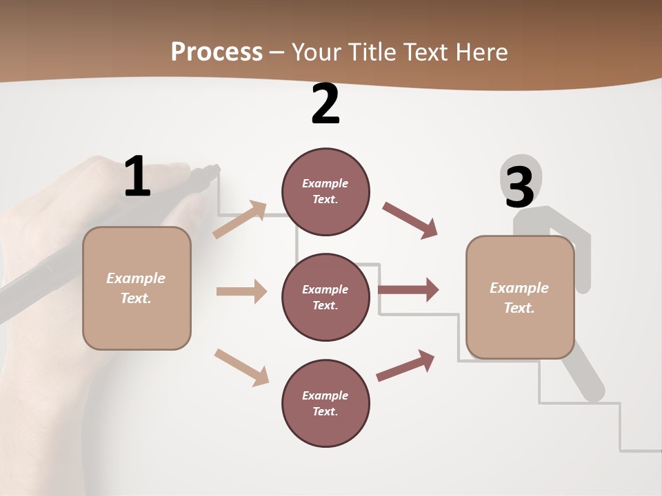 Caucasian Abstract Pencil PowerPoint Template