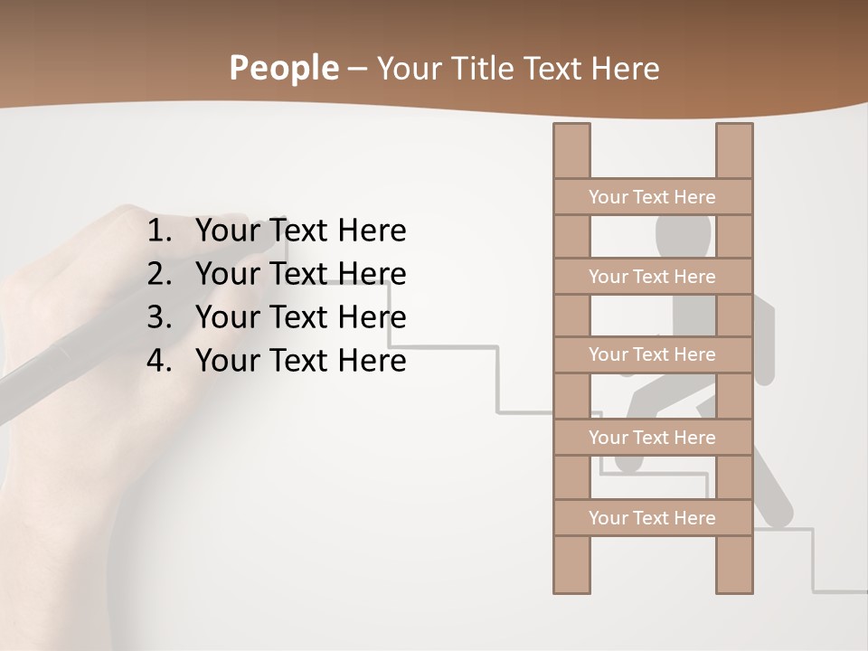 Caucasian Abstract Pencil PowerPoint Template