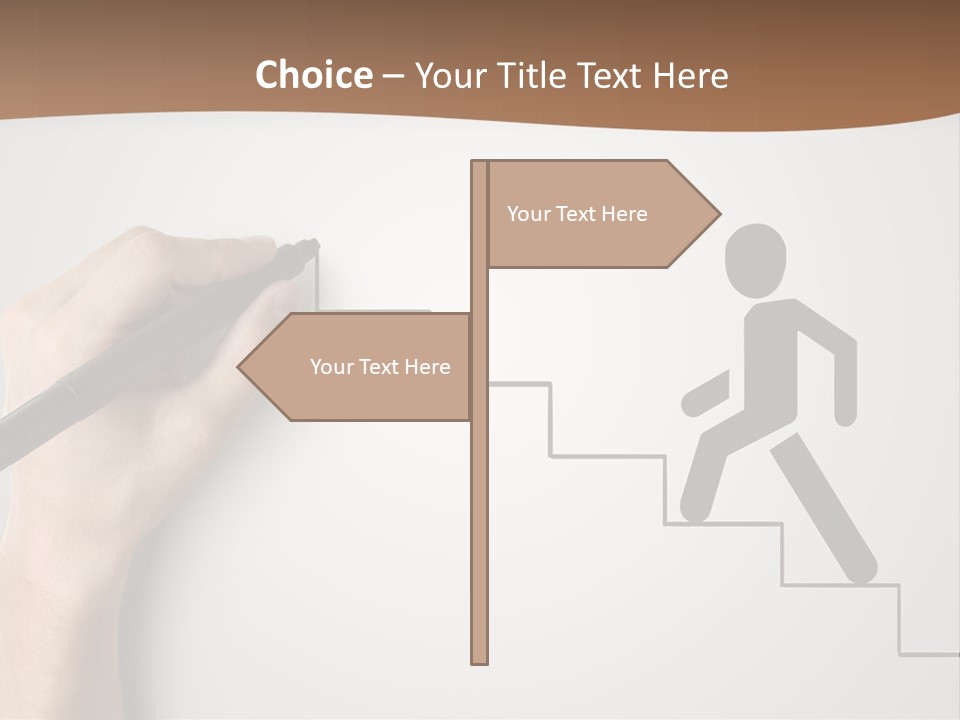 Caucasian Abstract Pencil PowerPoint Template