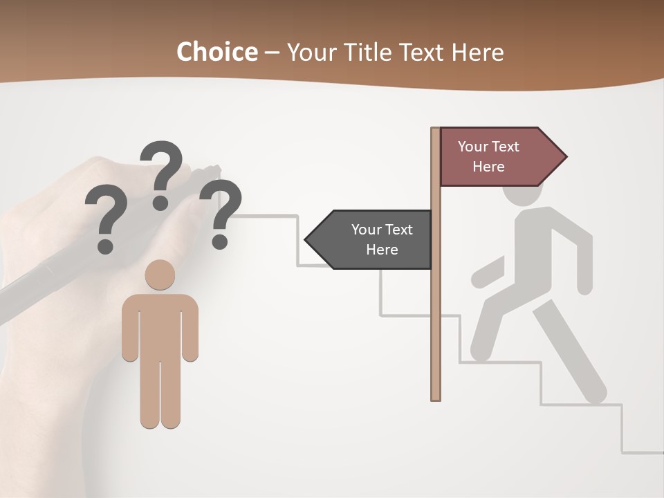 Caucasian Abstract Pencil PowerPoint Template