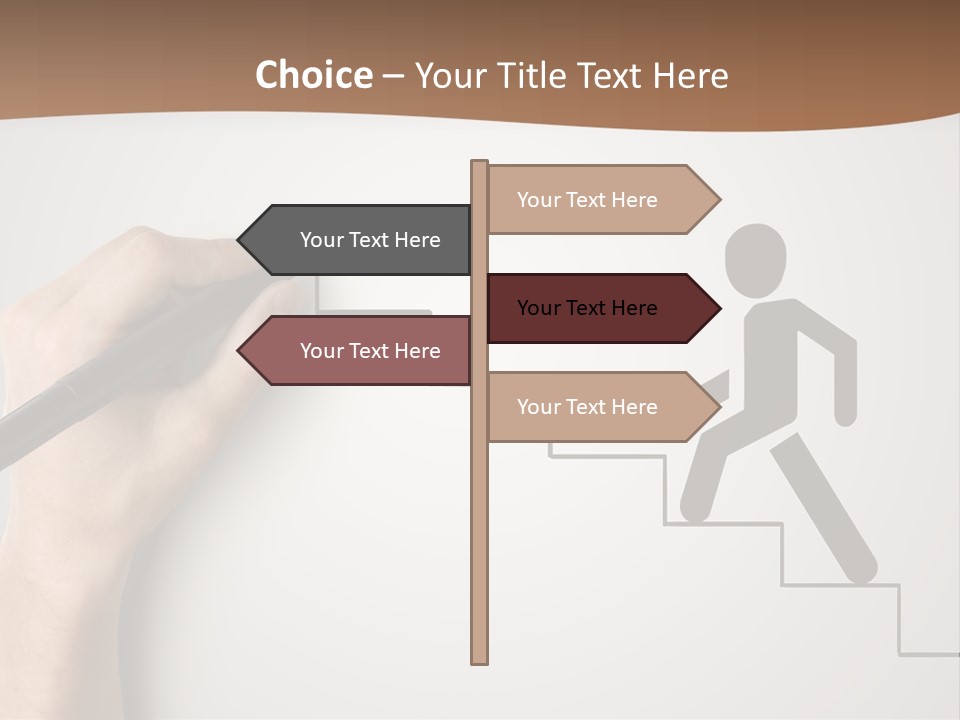 Caucasian Abstract Pencil PowerPoint Template