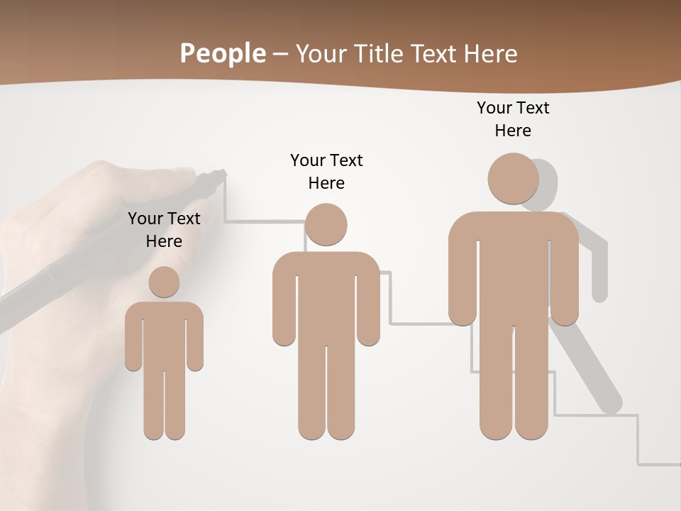 Caucasian Abstract Pencil PowerPoint Template