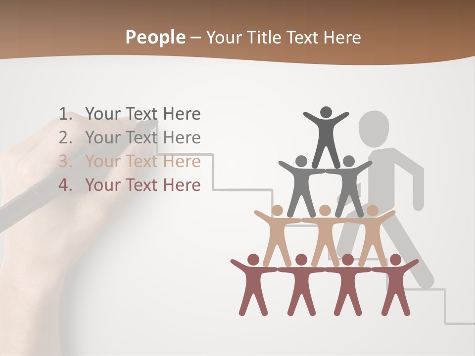 Caucasian Abstract Pencil PowerPoint Template