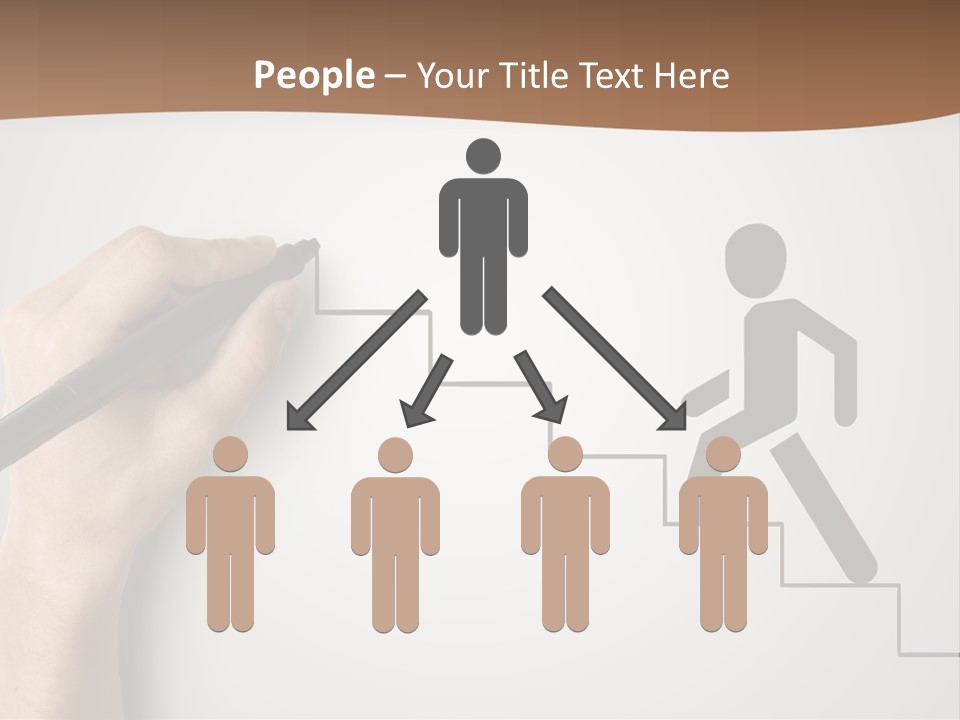 Caucasian Abstract Pencil PowerPoint Template